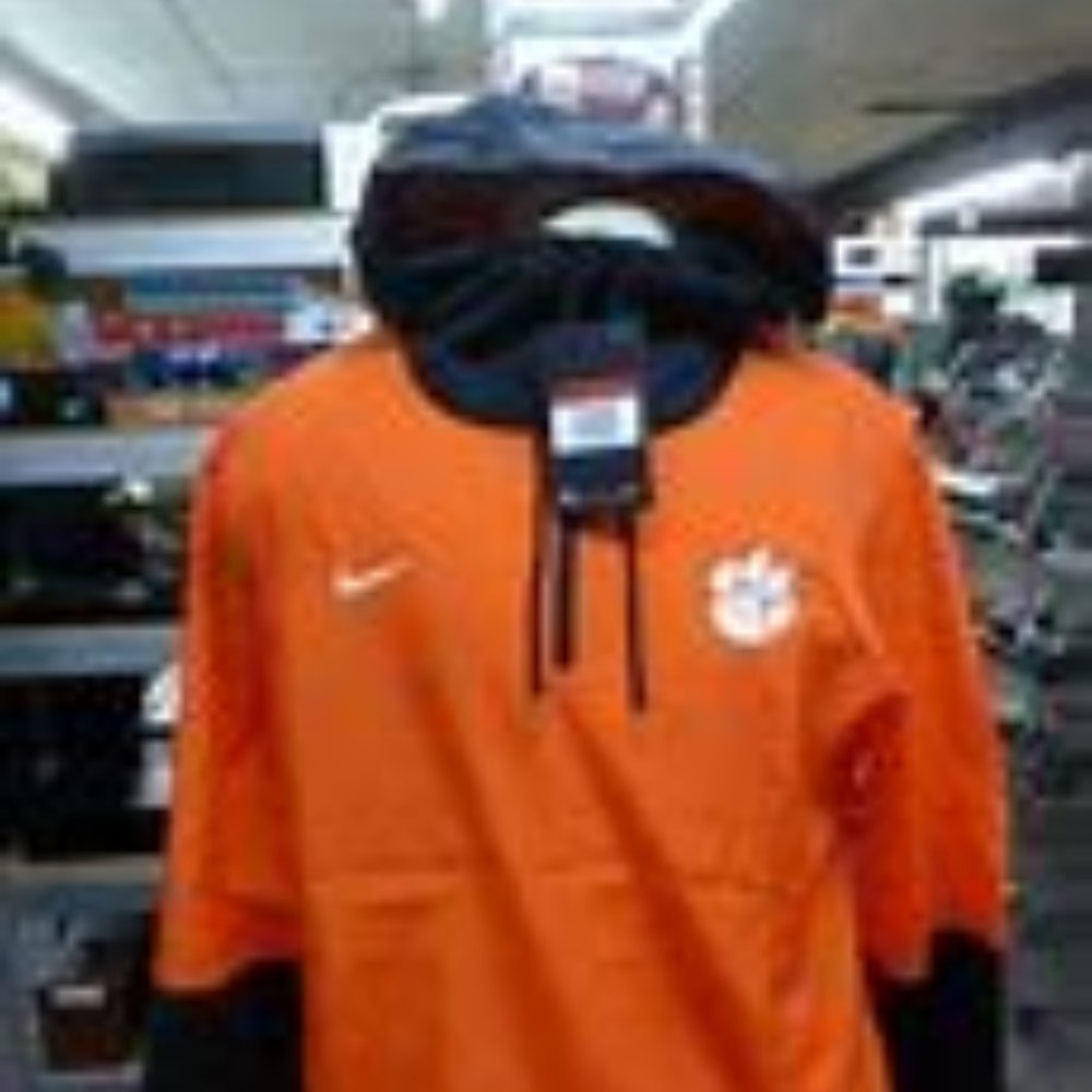 NIKE MENS Large CLEMSON TIGERS FOOTBALL LIGHTWEIGHT JACKET ORANGE CW3432-891